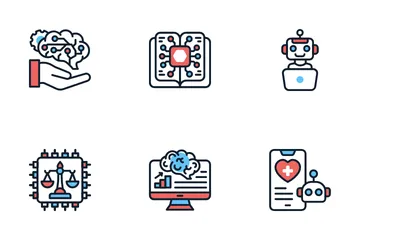 Intelligenza artificiale Icon Pack