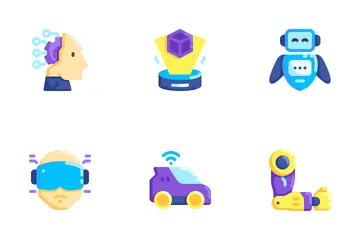 Intelligenza artificiale Icon Pack