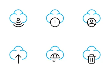 Interface de nuvem Pacote de Ícones