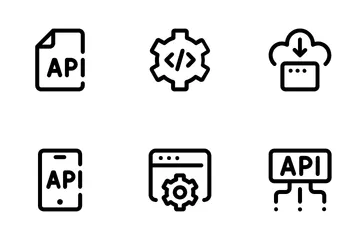 Interface de programação de aplicativos Vol-1 Pacote de Ícones