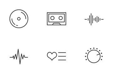 Interface du lecteur de musique Icon Pack