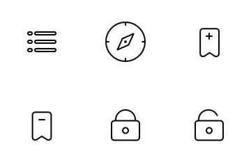 Interface utilisateur de base essentielle Pack d'Icônes