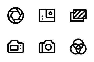 Interfaz de cámara y fotografía Paquete de Iconos