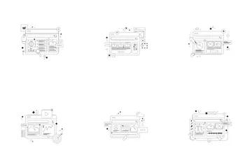 Interfaz de usuario de la caja de herramientas digital Paquete de Iconos