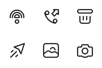 Interfaz de usuario minimalista Paquete de Iconos