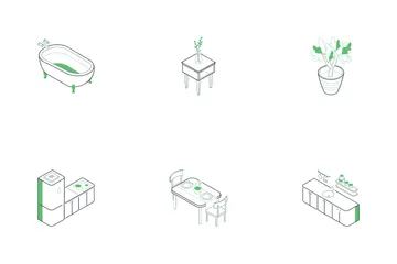 Intérieur de la maison Pack d'Icônes