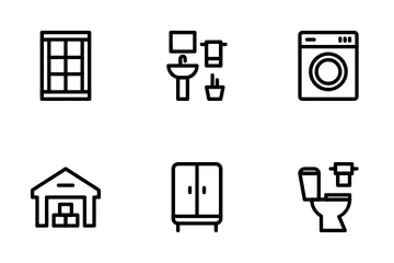 Interior And Decoratives Icon Pack