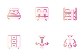 Interior de la casa Icon Pack