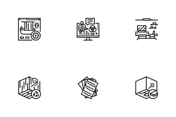 Interior Designer Office Icon Pack