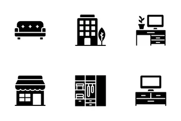 Interior Home Decoration Icon Pack