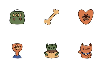 International Cat Day Icon Pack