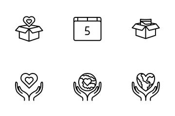 International Day Of Charity Icon Pack