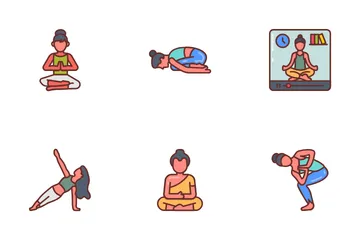International Day Of Yoga Icon Pack