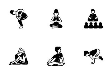 International Day Of Yoga Icon Pack