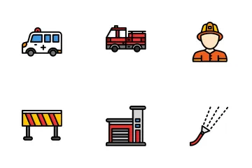 International Fire Fighters Day Icon Pack