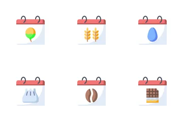 International Food Calendar Icon Pack