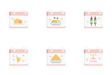 International Food Calendar Icon Pack