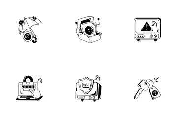 Internet And Cloud Security Icon Pack