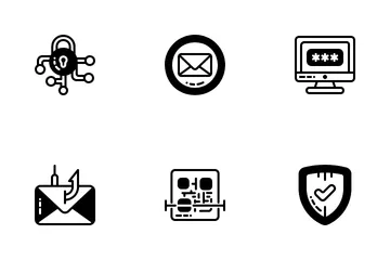 Internet cibernético Paquete de Iconos