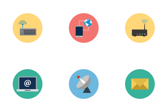 Internet Flat Icons Icon Pack
