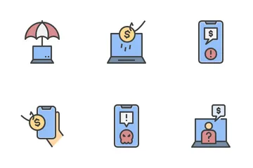 Internet Fraud And Cybercrime Icon Pack