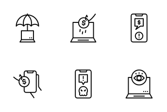 Internet Fraud And Cybercrime Icon Pack