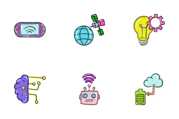 Internet Of Things Hand Drawn Icon Pack