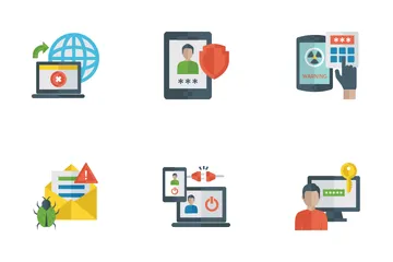 Internet Security Flat Icons Icon Pack