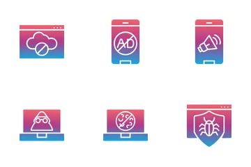 Internet sicherheit Icon Pack