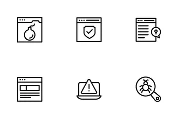 Internet sicherheit Icon Pack