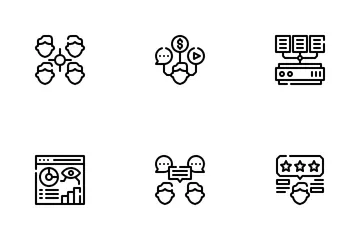 Investigación de mercado Paquete de Iconos