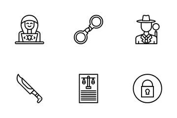 Investigación del crimen Paquete de Iconos