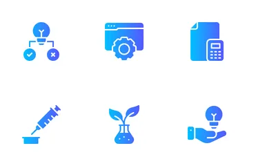 Investigación y desarrollo Icon Pack