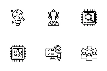 Investigación y desarrollo Paquete de Iconos