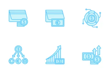Investimento em dinheiro Pacote de Ícones