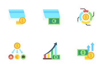 Investimento em dinheiro Pacote de Ícones