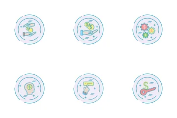 Ligne INvestissement & FainanceFilled Pack d'Icônes