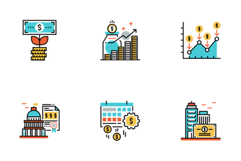 Investment Flat Outline - Asset Allocation Icon Pack