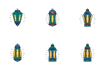 Islamische laterne Icon Pack