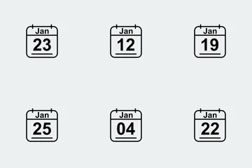 January 1 Calendar 2017 Icon Pack