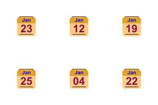 January Calendar 2017 - 4 - Flat