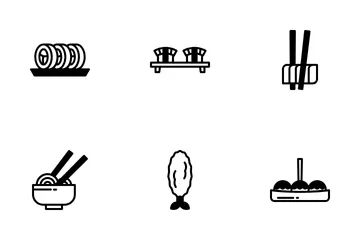 Japanisches Restaurant Symbolpack