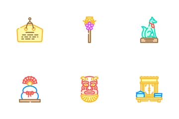 Japan Shrine Travel Icon Pack