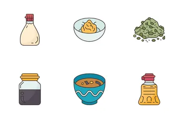 Japanese Condiments Icon Pack