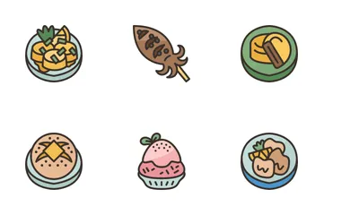 Japanese Festival Food Icon Pack