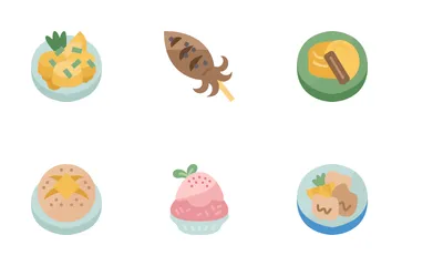 Japanese Festival Food Icon Pack