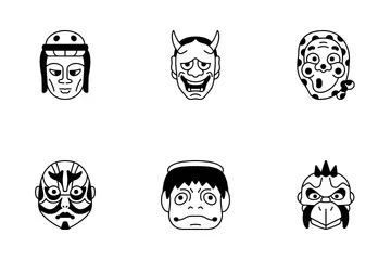 Japanese Masks Icon Pack