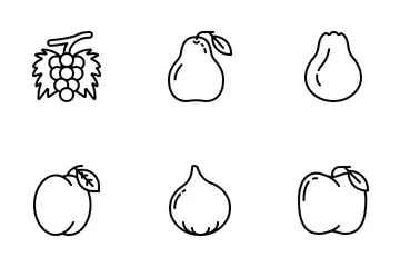 Jellycons - Contorno - Frutas Paquete de Iconos