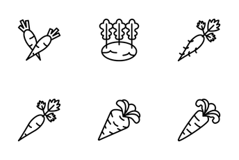 Jellycons - Outline - Vegetables Icon Pack