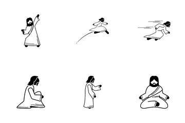 Poses de Jesus Cristo Pacote de Ícones